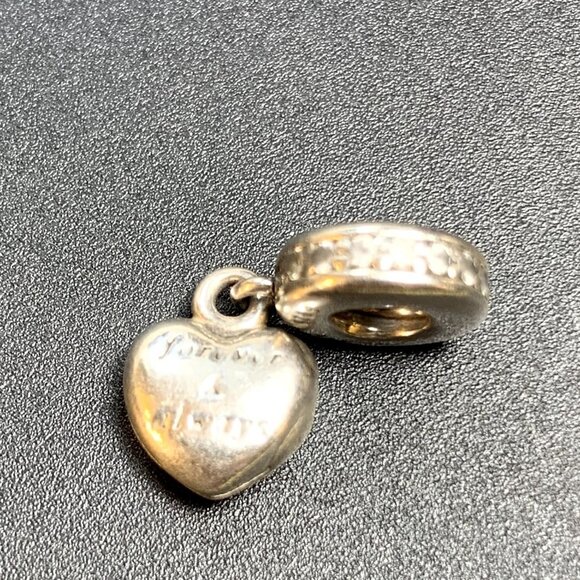 Pandora ALE Sterling Silver "Beautiful Wife Forever & Always" Heart Slide Charm - Picture 3 of 8
